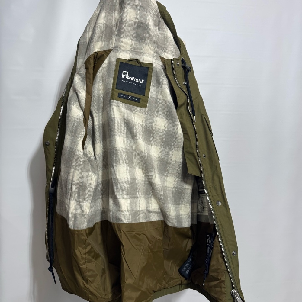 Madewell x Penfield • Kasson Flannel Lined Rain Field Cargo Jacket Olive Green S - Picture 11 of 16